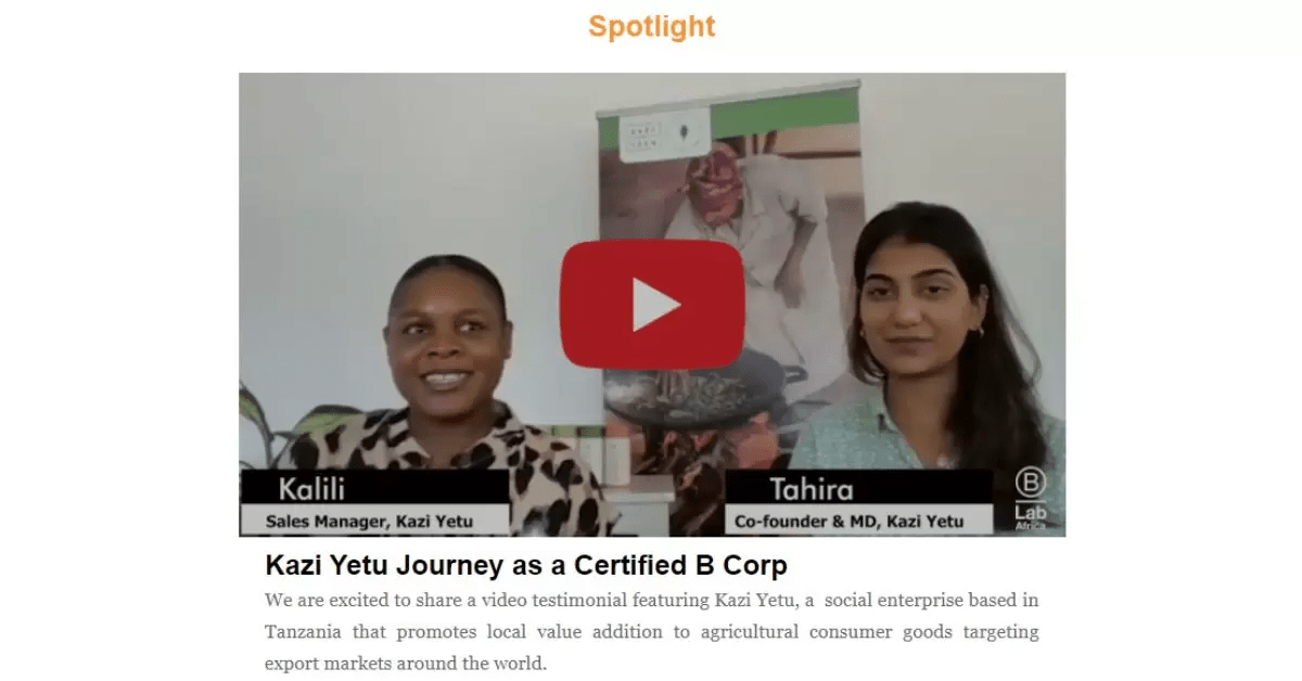 B Lab Africa: Kazi Yetu Journey as a Certified B Corp - Kazi Yetu