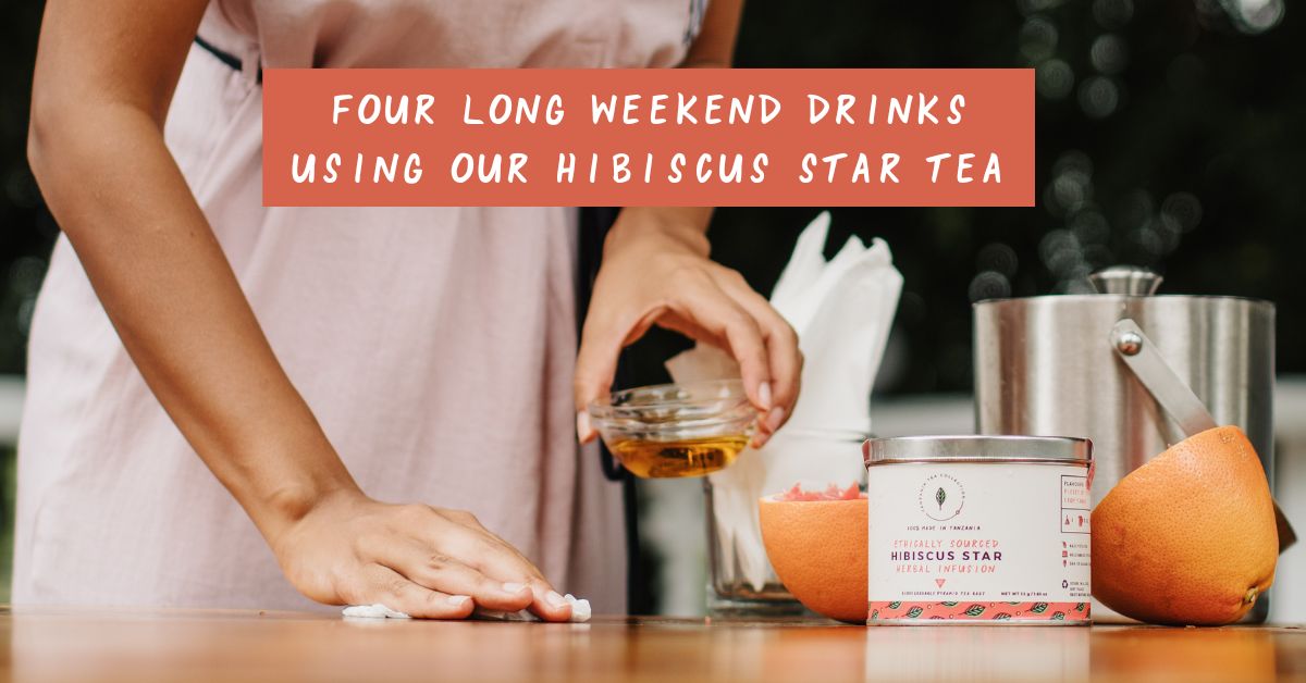 Four drinks using Kazi Yetu’s Hibiscus Star herbal tea - Kazi Yetu