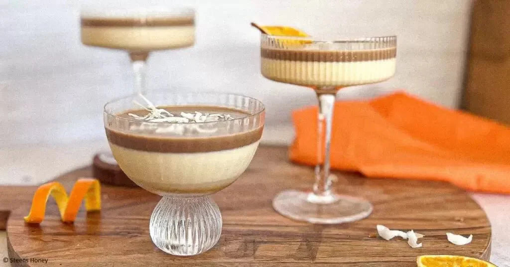 Coco Choco Tea Pannacotta with Honey Chocolate Jelly - Kazi Yetu