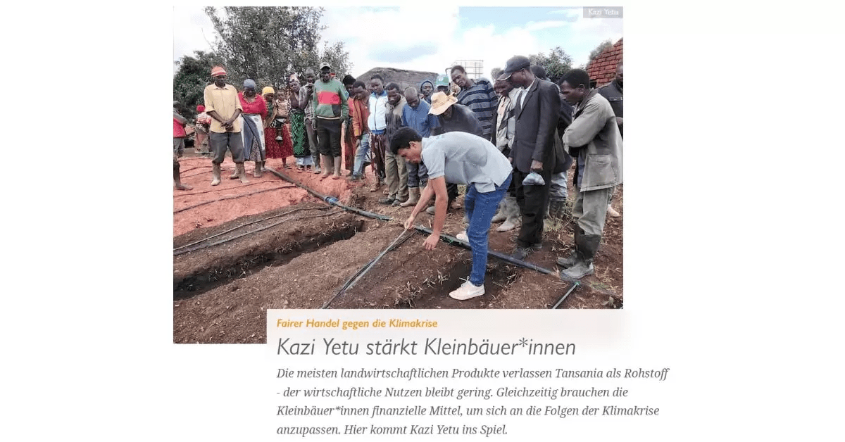 Weltladendachverband: How Fair Trade counters the climate crises - Kazi Yetu