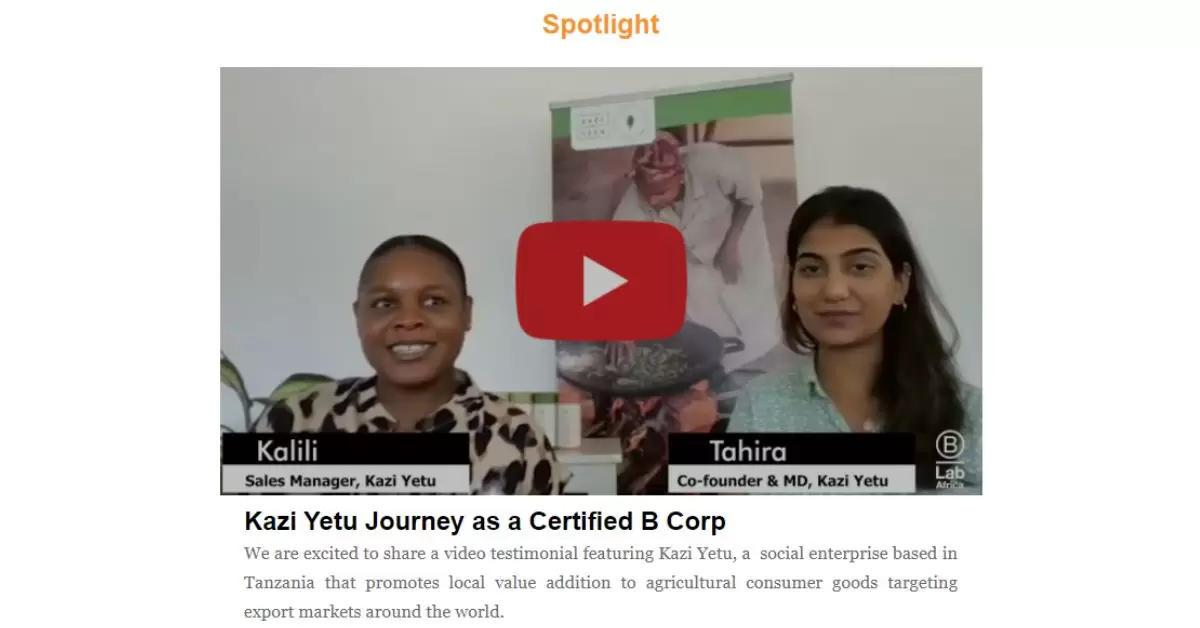 B Lab Africa: Kazi Yetu Journey as a Certified B Corp