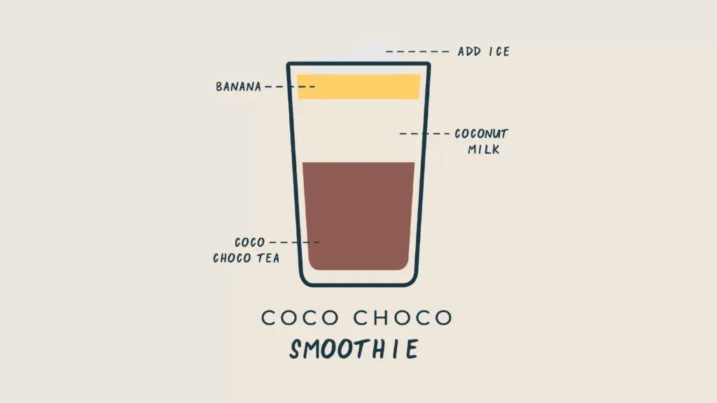 Coco Choco Tea-Infused Banana Smoothie