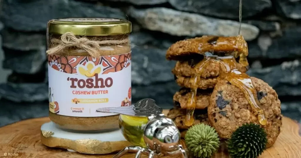 Semi crunchy, semi chewy ‘rosho cashew butter cookies