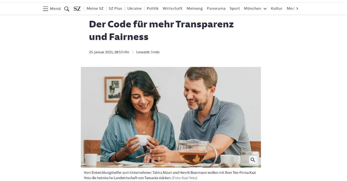 Süddeutsche Zeitung: The code for more transperancy and fairness