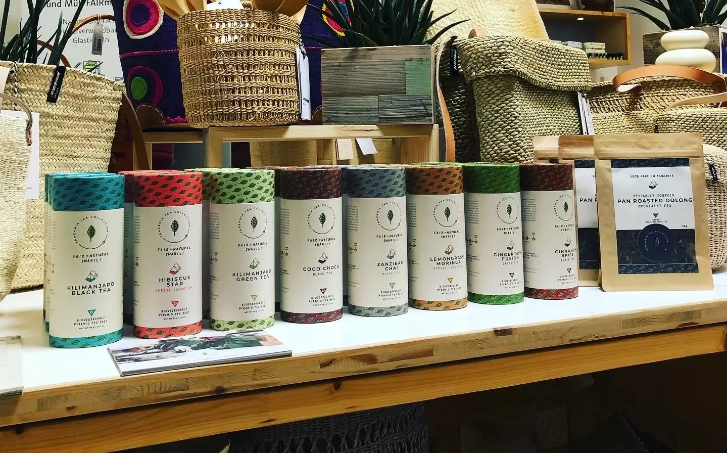 Tea display of Kazi Yetu stockist Fairfoot